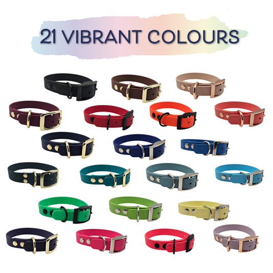 Adjustable BioThane Dog Collar | Waterproof & Handmade in the UK
