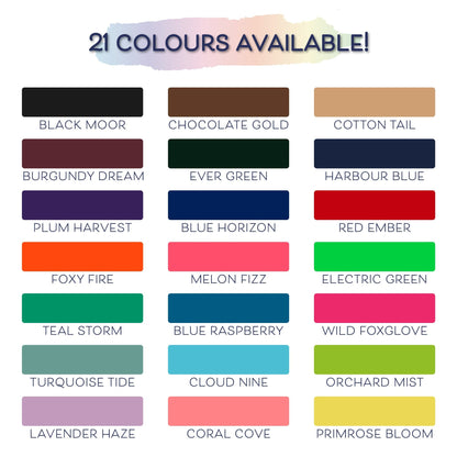 Ponies and Pups BioThane dog lead available in 21 vibrant colours including black, brown, blue, green, red, pink, orange, and yellow.