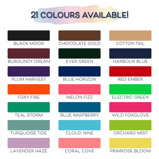 Ponies and Pups BioThane dog lead available in 21 vibrant colours including black, brown, blue, green, red, pink, orange, and yellow.
