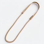 Ponies and Pups beige hybrid neck rope for bridleless riding featuring a durable BioThane grip and braided rope loop.