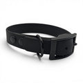 Ponies and Pups black adjustable BioThane dog collar with black buckle and D-ring. Waterproof and stink-proof.