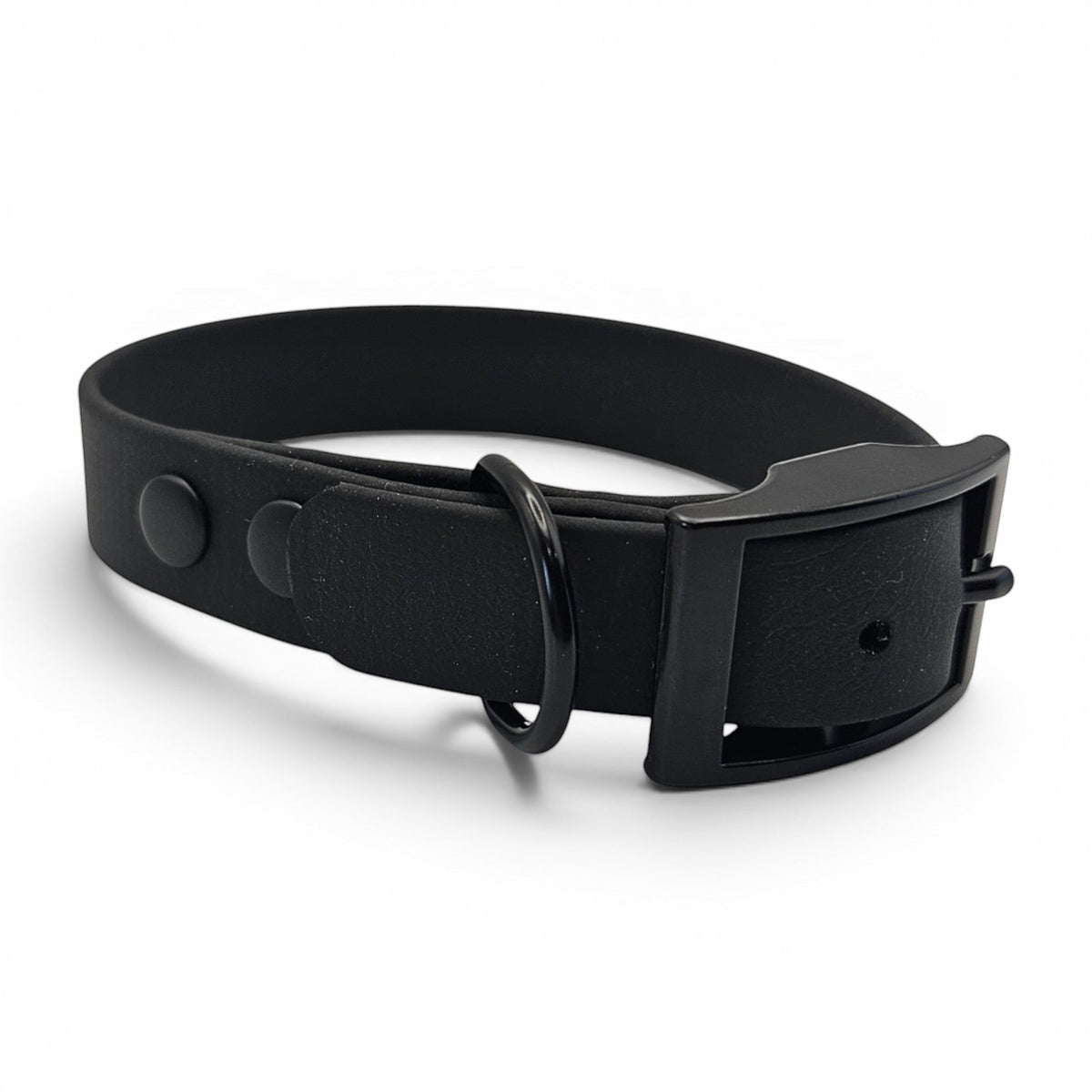 Black BioThane dog collar