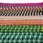 Ponies and Pups flat hunter style braided browbands in various vibrant paracord colours for equestrian bridles