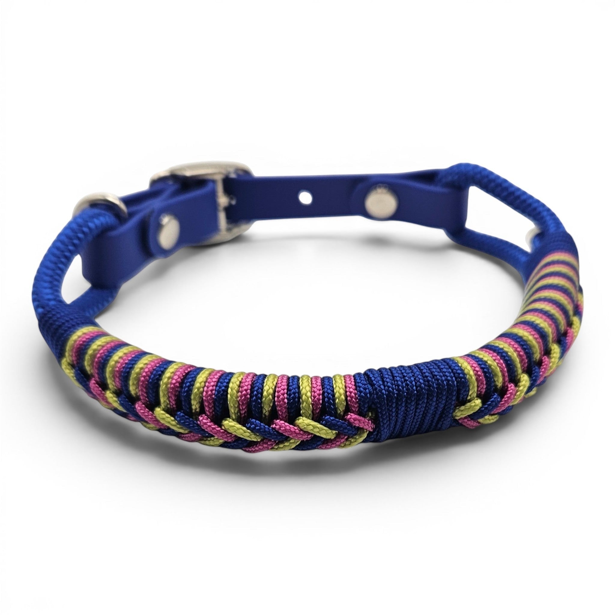 Blue Raspberry Mix rope and paracord dog collar