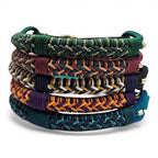 Ponies and Pups Firle dog collars in various colours with braided paracord and BioThane strap.