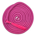 Ponies and Pups 15ft magenta BioThane popper groundwork rope made of PPM double braid with a silent spliced eye connection.