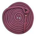 Ponies and Pups 15ft purple PPM double braid groundwork rope with BioThane popper and silent spliced eye halter connection.