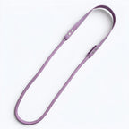 Ponies and Pups lavender hybrid neck rope with waterproof BioThane grip and durable rope for bridleless riding.