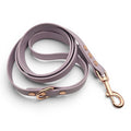 Ponies and Pups lilac BioThane dog lead with rose gold hardware. Waterproof and stink-proof.
