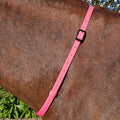 Ponies and Pups bright pink BioThane adjustable horse neck strap with black buckle
