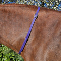 Ponies and Pups purple BioThane adjustable horse neck strap with silver buckle, waterproof and durable.