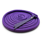 Ponies and Pups 15ft purple double braid PPM rope with BioThane popper for groundwork