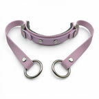 Rein Ready bitless headcollar adapter in Pastel Purple, handmade in the UK — a padded chin piece and two rein connectors that turn an everyday headcollar into a bitless bridle.